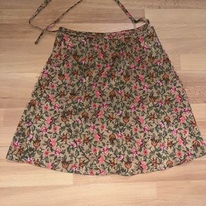 FLORAL WRAP SKIRT
